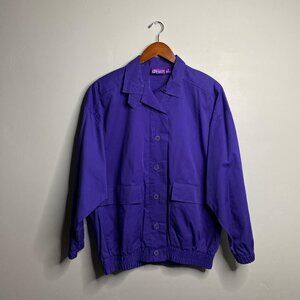 90s vintage oversized purple, lightweight jacket size medium